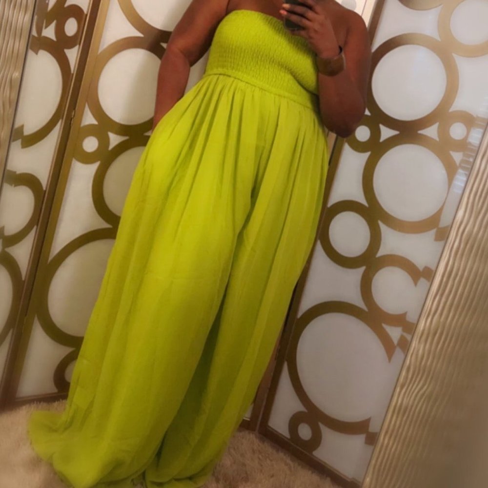 Green Hers and Mine Jumpsuit